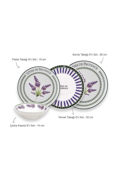 The Mia Provence 6 Kişilik Yemek Takımı 24 Parça Set 2