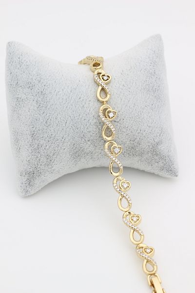 XUPING JEWELRY Style Pearl/Xuping Jewelry Forever Heart Zircon Stone Bracelet