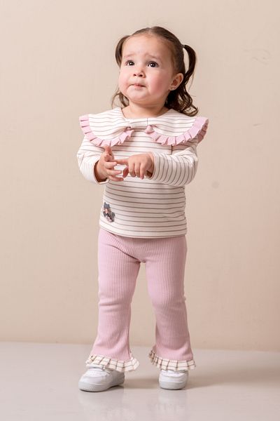 JNF kids Baby Girl & Child Baby Collar Double Casual Set