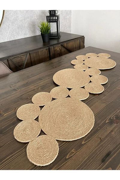 Naspar Ψάθινο Χειροποίητο Runner – 150×47 cm Αμερικάνικο Τραπέζι & Κάλυμμα Τραπεζιού