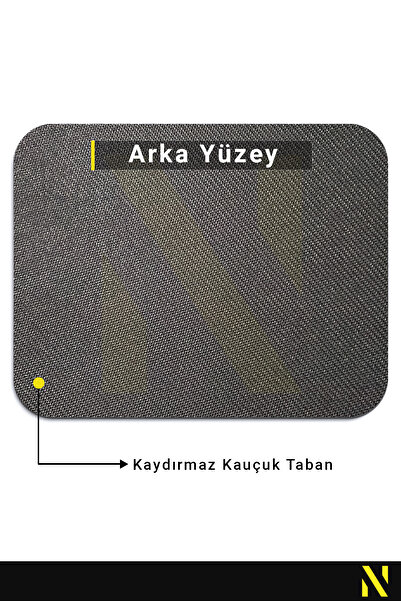 nilizma Κίτρινο μαύρο μοτίβο πουά ποντικιού -23 cm X 19 cm- Αντιολισθητική βάση για χρήση στο σπίτι και στο γραφείο