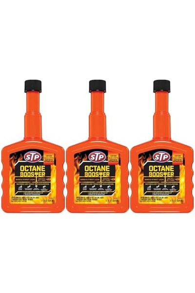 STP Octane Booster 354 ml with MMT+ synthetic technology and jet fuel components for performance and