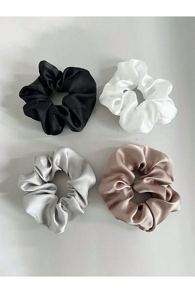 JACA XXL Scrunchie Design Fabric Buckle Set (4 Pcs)