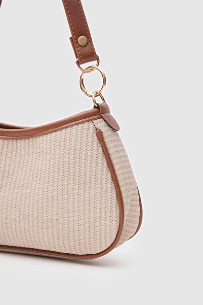 Shule Bags Farme Wicker Baguette Bag Hnědá