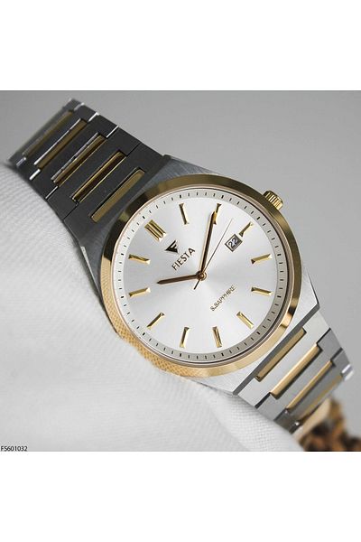 Fiesta Fs601032 Men's Wrist Watch with Steel Band