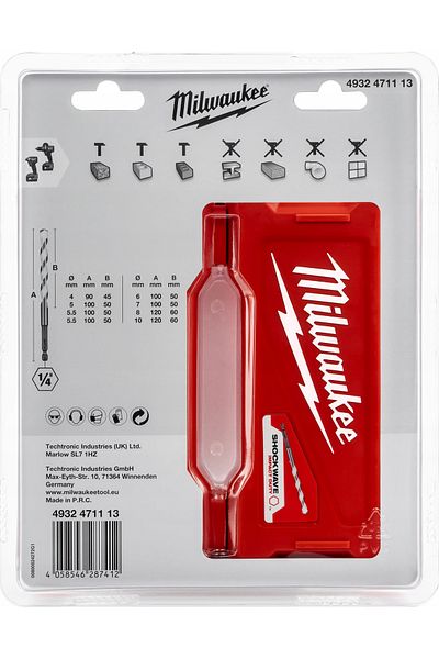 Milwaukee Wiertła uniwersalne zest 8 szt 4/5/5,5x2/6/7/8/10