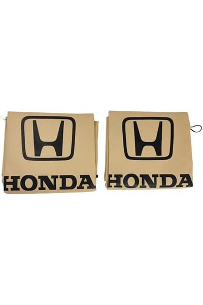 Generic Combo Offer – 2pcs Honda Beige Car Seat Covers With Uv-blocking Windshield Sunshade For Protection
