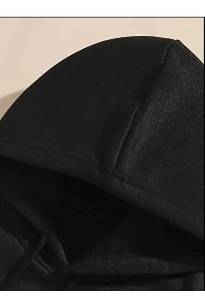 caddekombin Μπλουζάκι με κουκούλα με στάμπα Bench, βαμβακερό μαύρο φούτερ με τσέπες