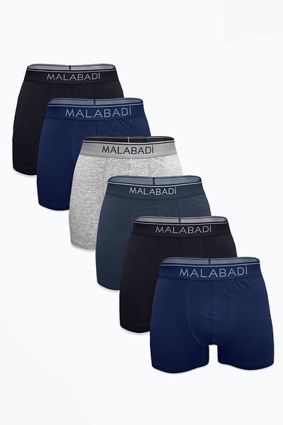 Malabadi Men's Karma 6-Piece Premium Collection Modal Boxer 6m252