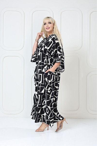 mervemoda Women's large size woven dress