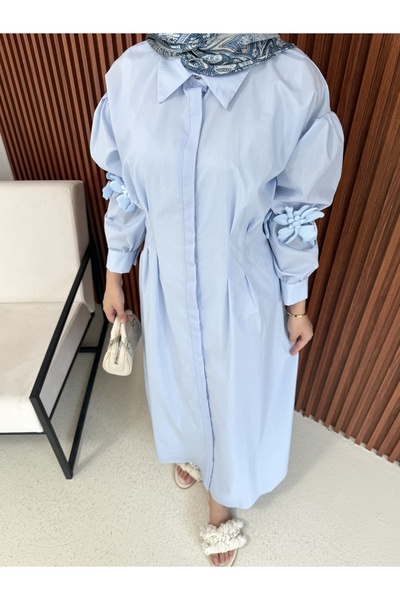 Melike Tatar Φόρεμα ποπλίνα με λεπτομέρεια λουλουδιών 32-2377