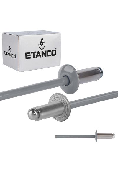 Etanco Nity otwarte aluminiowe 4x10mm RAL 9006