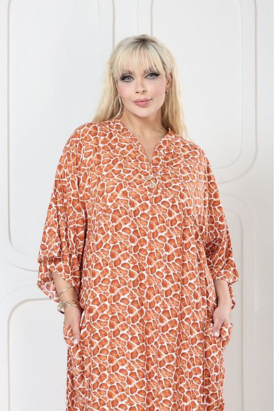 mervemoda Women's large size woven dress