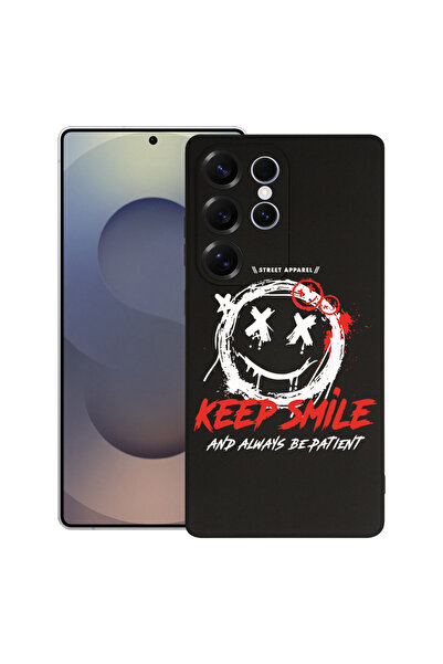 bestcase Husă premium din silicon pentru Samsung Galaxy S24 Ultra, Keep Smile...