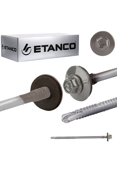 Etanco Wkręty GTR6 SP A19 5,5/6,3x125mm RAL 9007