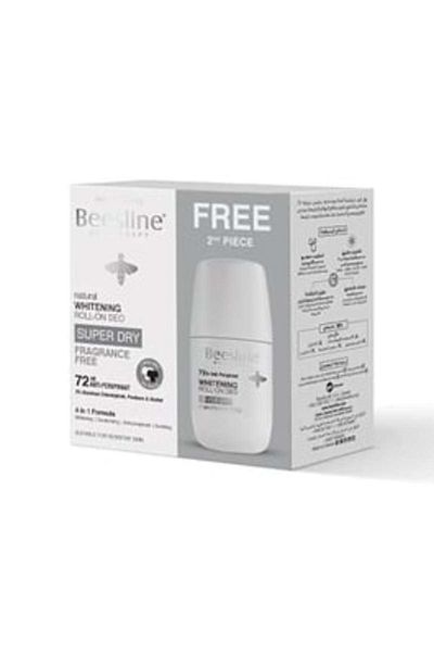 Beesline Roll-On Deodorant Underarm Whitening No Fragrance 50ml 1+1