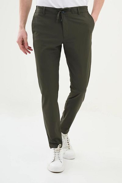 Mcr Straight Super Slim Fit Elastic Waist Drawstring Men's Trousers 38290