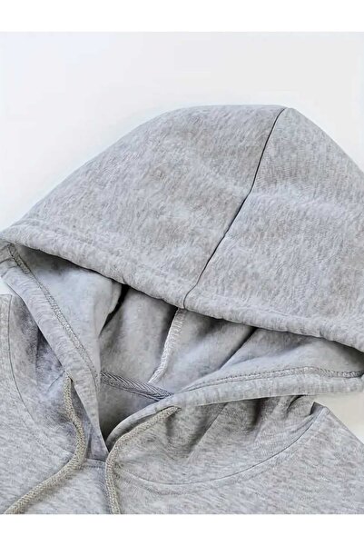 caddekombin Φούτερ με κουκούλα Gamer με τσέπη, βαμβακερό γκρι φούτερ