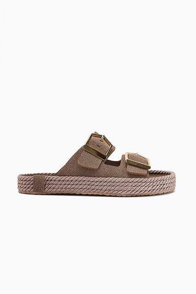 Limoya Horia Mink Double Striped Knitted Sole Women's Slippers