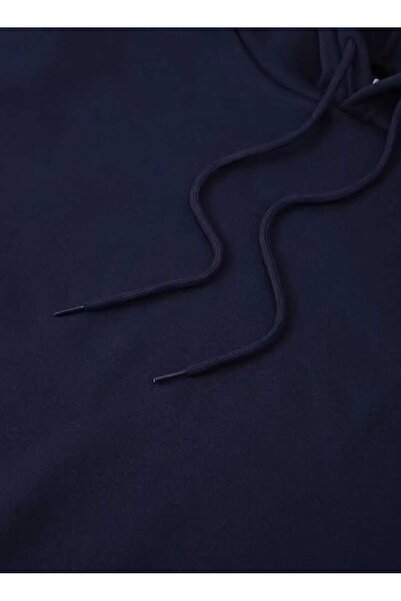 caddekombin Φούτερ με κουκούλα με στάμπα Flying Balloon, με τσέπες και επένδυση από μαλλί, σε μπλε ναυτικό χρώμα