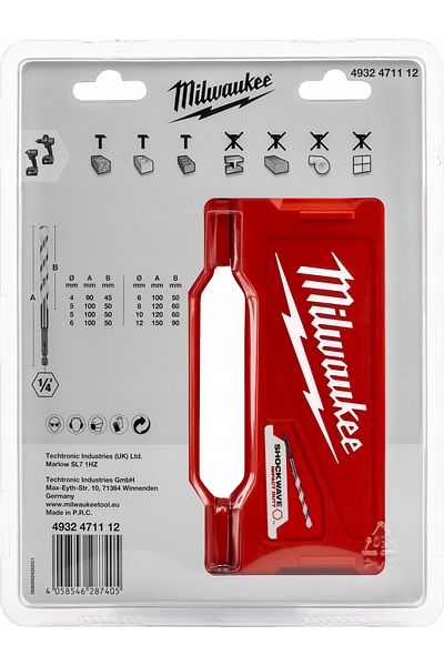 Milwaukee Set burghie universale de 8 bucăți 4/5/6/6/8/10/12