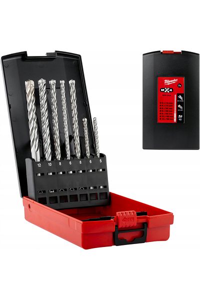 Milwaukee Wiertła MX4 SDS Plus Kaseta 7szt.