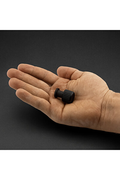 Badem10 Μονή βίδα Uber ριγέ κουμπί μεταλλική λαβή Μαύρο συρτάρι Έπιπλα ντουλάπας κουζίνας Λαβή ντουλάπας