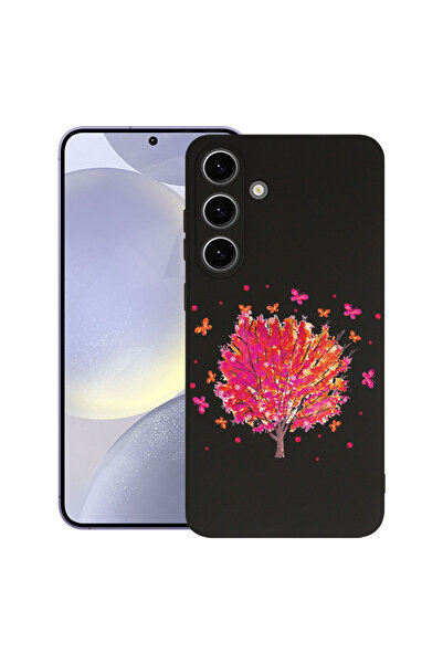 bestcase Husă premium din silicon pentru Samsung Galaxy S25, Copac cu fluturi...