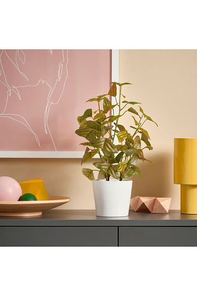 IKEA Artificial Potted Plant, Indoor/Outdoor Butterfly Plant, 34 x 9 cm