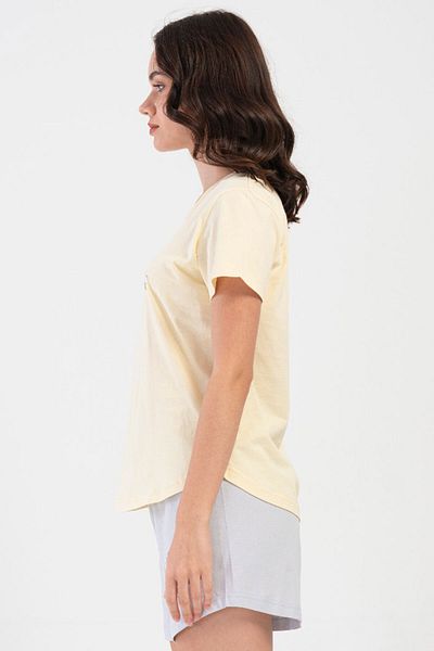 VİENETTA Cotton Women's Short Sleeve Shorts Pajamas Suit, 408405