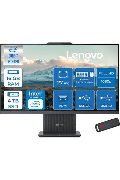 LENOVO Ideacentre 27IRH9 I7-13620H 16GB Ddr5 4tb SSD 27'' Fhd 300NITS IPS FDOS LF0HM00EUTRF05 +ZETTAUSB