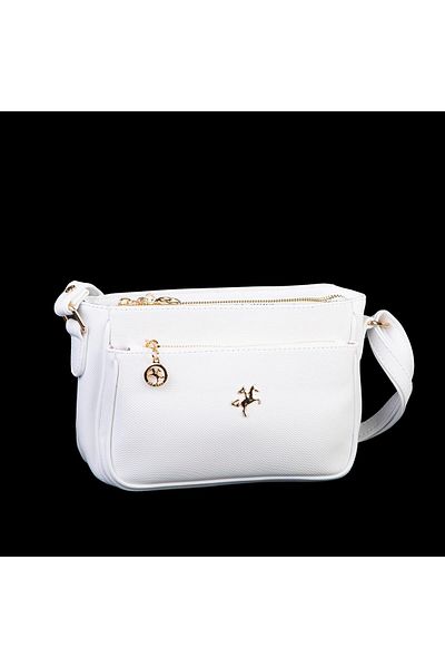 Nas Bag Geantă de damă cu compartiment cu curea reglabilă Design interior Lacste alb
