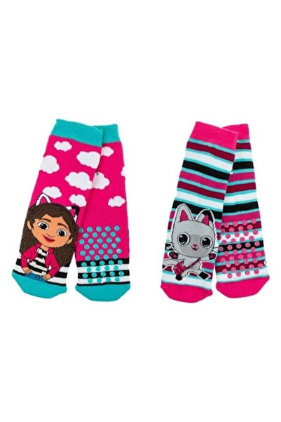 ANGMAD Set 2 perechi de sosete, captuseala tip prosop,Gabby's Dollhouse, talp...