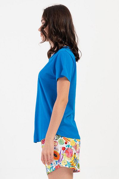 VİENETTA Cotton Women's Short Sleeve Shorts Pajamas Set, 408195