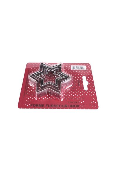 gogiva Cookie cutter set, Stainless steel, Star, 3 pcs