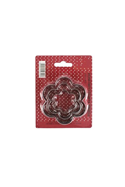 gogiva Set de forme pentru biscuiți, oțel inoxidabil, margarete, 3 buc.