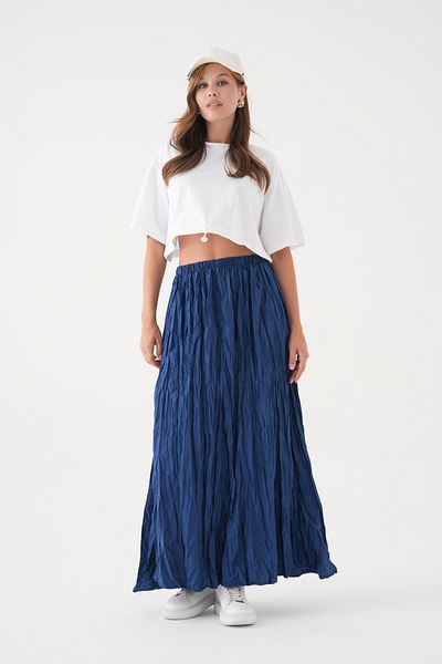 QAWWA Women's Crash Gathered Skirt & Casual Trend Skirt