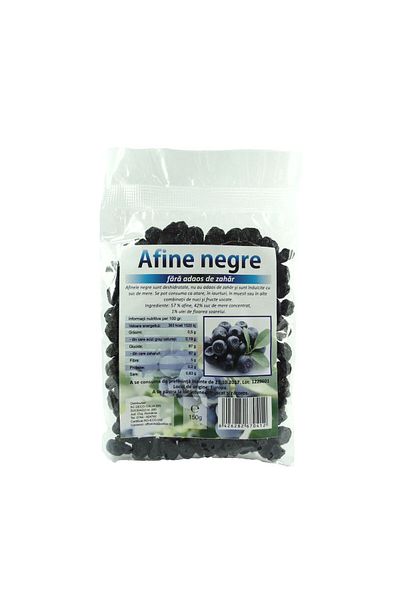Deco Italia Dried blueberries without sugar, sweetened with apple juice, 150g