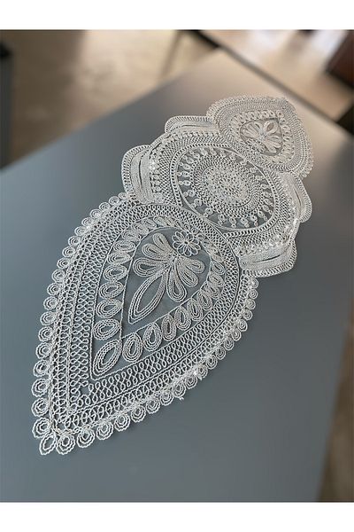 Lavanderi French Lace One-Piece Runner, Table & Coffee Table Cover, Dowery Runner