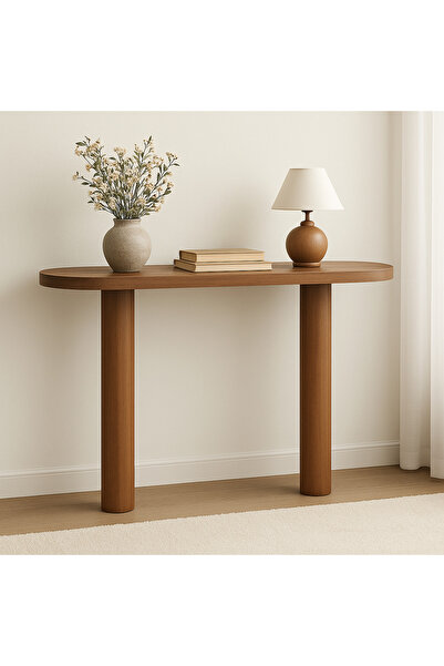 Trihome Masif Meşe Ağacından El Yapımı Lüks Dresuar – Oval Tasarım