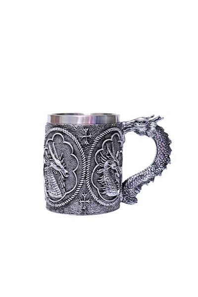 ANGMAD Halba ANGMAD, dragon medieval, inox inoxidabil, 400ml