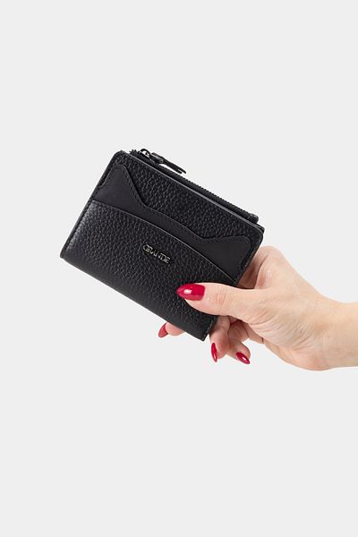 Grande 2828 Cat Ear Patterned Women's Wallet Flother Black