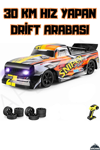 Apexma 2.4GHz Uzaktan Kumandalı 30 Km Hız Yapan 4x4 Şarjlı LED Işıklı Drift Y...