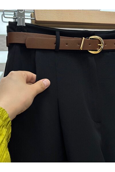 BENAHOLL Παντελόνι με ζώνη καρότο με πίσω κάλυμμα Melita-MT5018 Μαύρο