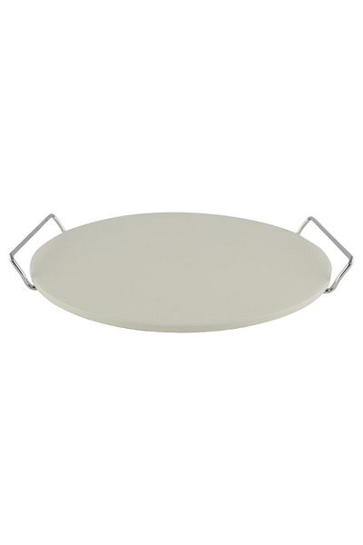 gogiva Platter with handles, white, stone tray for serving pizza or appetizers, 33 cm