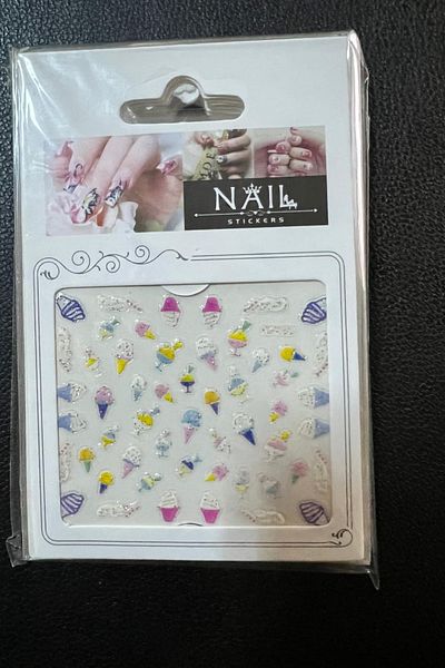 Ocean Water World Self-Adhesive Nail Art Sticker Ocean Seaworld Denture Nail