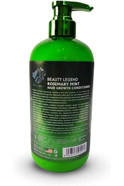 BEAUTY LEGEND Organic Rosemary Mint Strengthening Hair Growth Biotin Conditioner- 28.2 fl.oz (800ml)