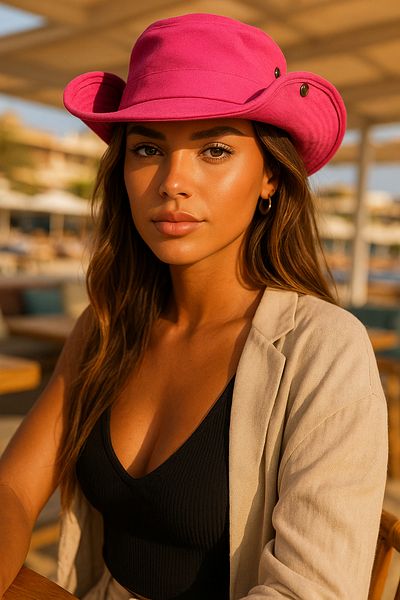 LAGRANZE Cowgirl Hat Soft Linen