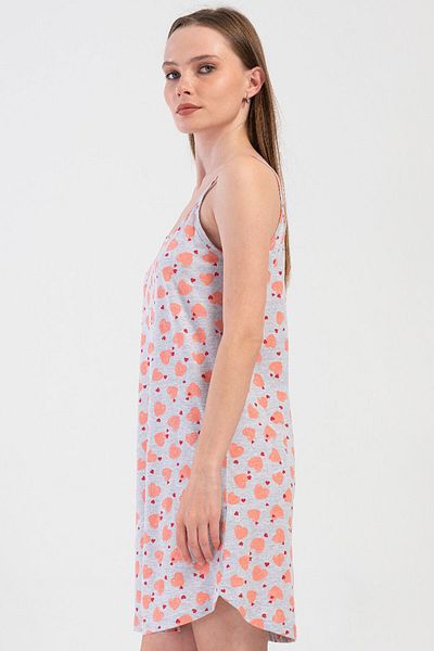 VİENETTA Cotton Women's Rope Strap Nightgown, 408091