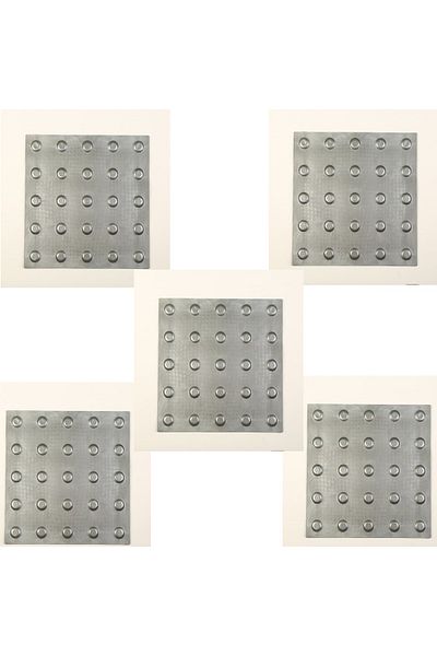 solon Alerting Dot Outdoor with Base 5 Pcs Gray, Crash Points for the Visually Impaired, Tactile Dot